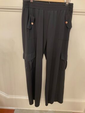 Maze Collection Black Cargo Stretch Pull On Pants
